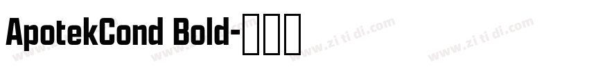 ApotekCond Bold字体转换